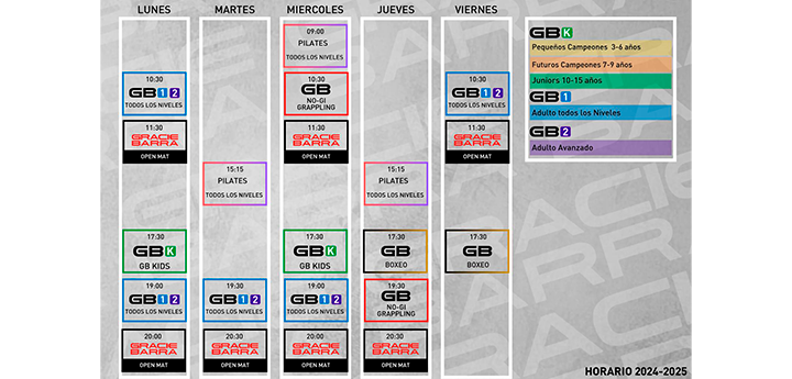 Horarios GBZ 2024