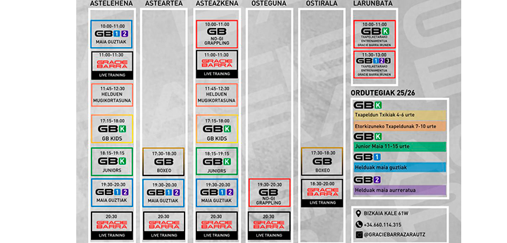 Horarios (Euskera)